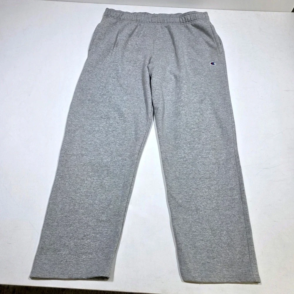 Champion Sweatpants Mens 2XL Gray Straight Leg Elastic Waist Active Loungewear